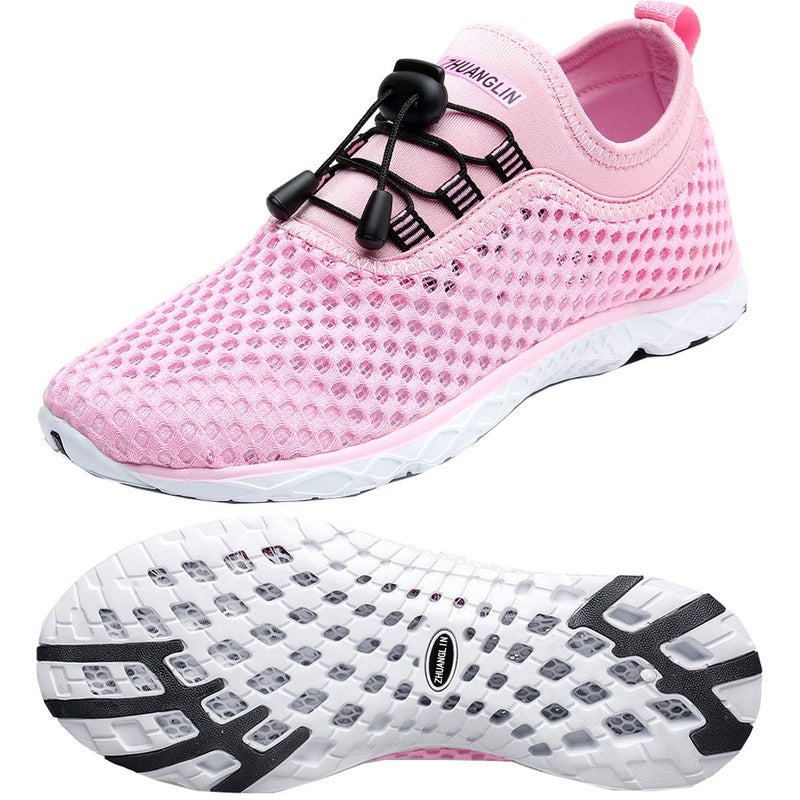 Zhuanglin Women's Quick Drying Aqua Water Shoes,Pink,7.5 B(M) US - Image 1